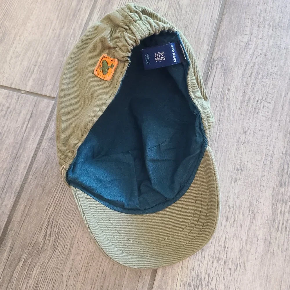 🏷 3/$15 or 5/$20 Old Navy baby boys aviator hat cadet army green 6-12 months